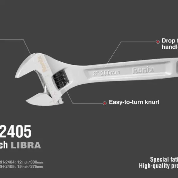 Adjustable Wrench 8 inch-Libra Series