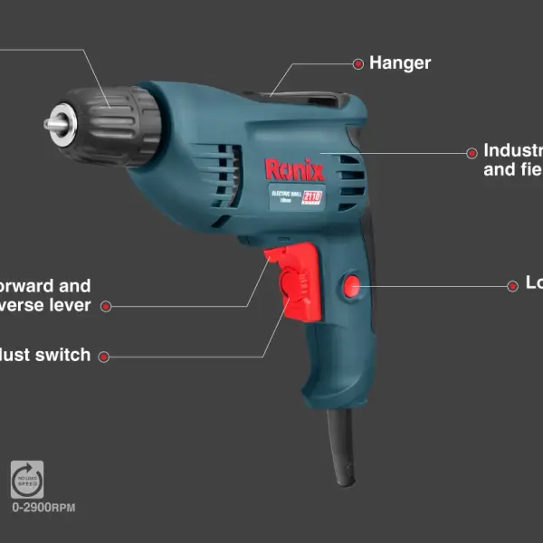 Electric Drill 400W-10mm -Keyed