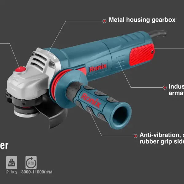 Mini Angle Grinder kit 1100W-115mm