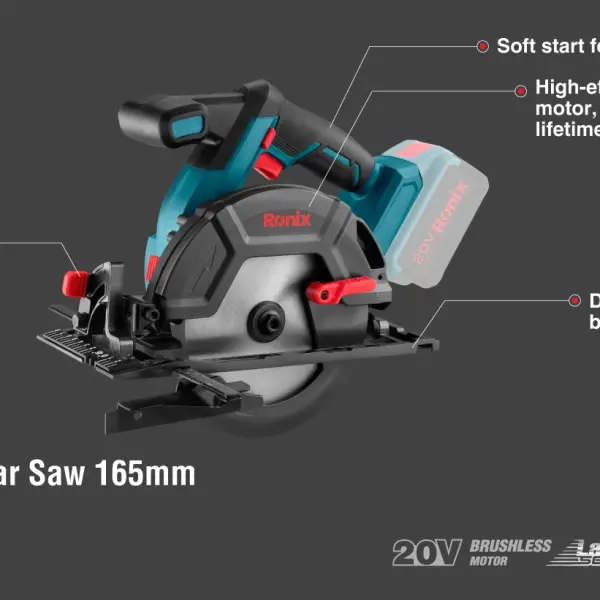20V Brushless Cordless Circular Saw 165mm