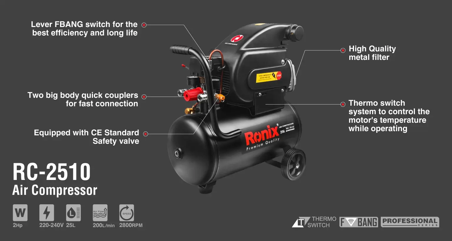 Air Compressor 25L-1490W