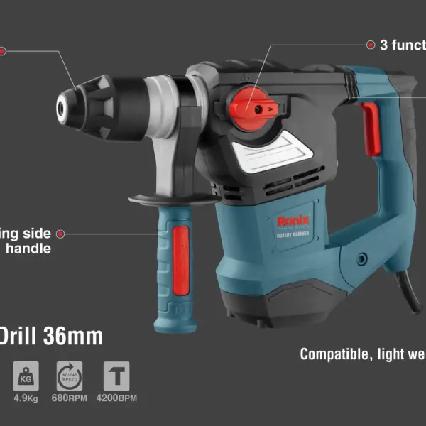 Rotary Hammer 1600W-36mm
