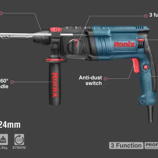 Rotary hammer 700w-24mm-110V