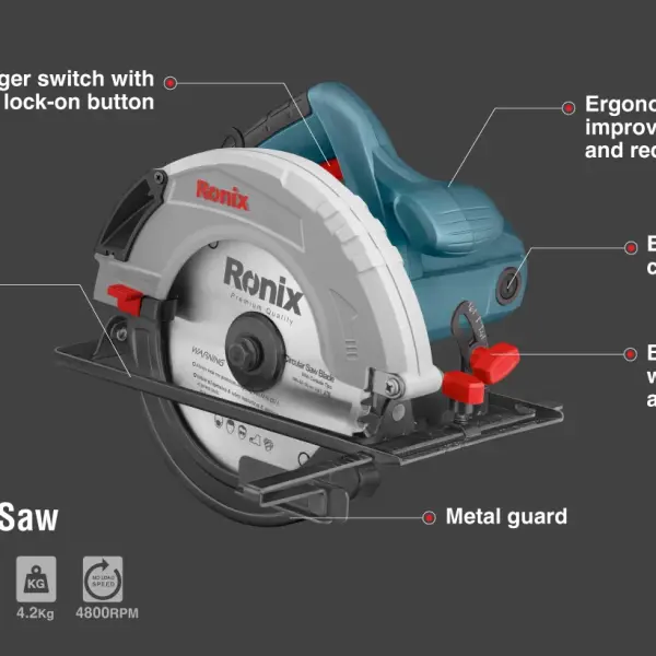 Electric Circular Saw 1500W-180mm-110V