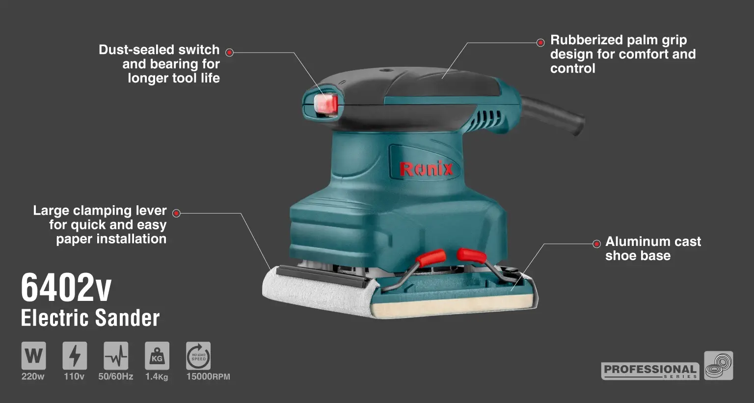 Electric Sander 220W-110V