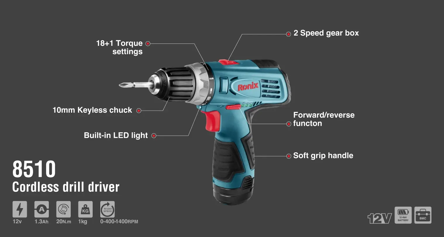 12V Cordless drill driver