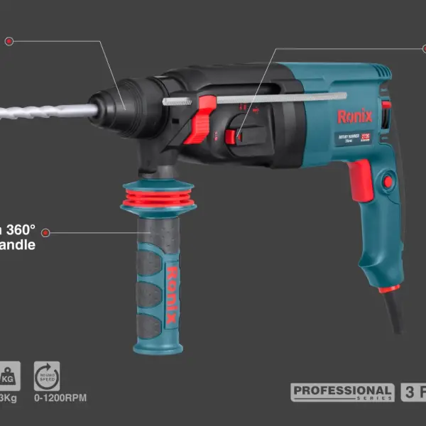 Rotary Hammer 850W-26mm-4000 BPM
