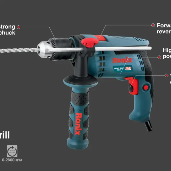 Corded Impact Drill 13mm 750W