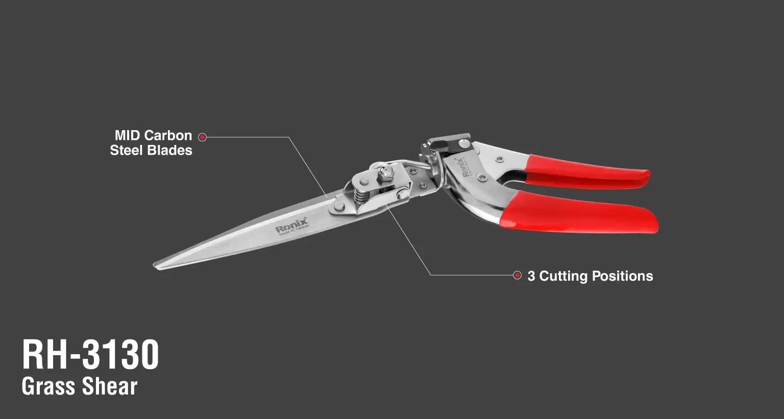 Grass shear-90° swivel