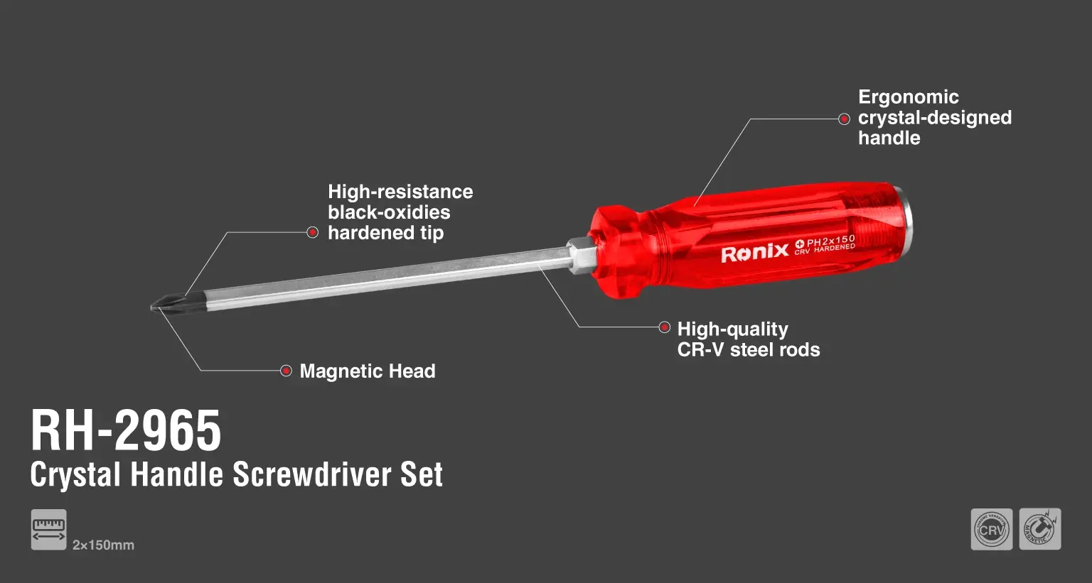 Phillips hammering screwdriver 6x150mm 2x150