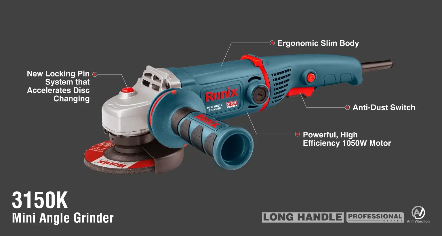Mini Angel Grinder kit 1050-115mm