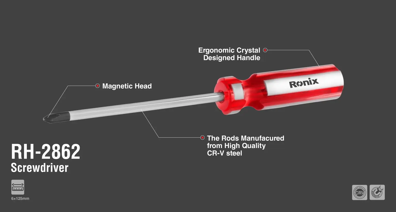 Phillips Screwdriver 6x125mm