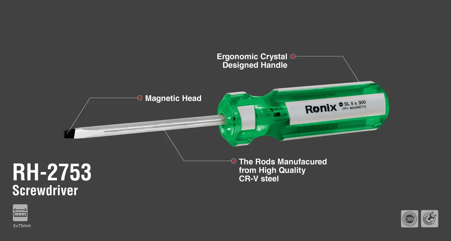Screwdriver 5*300mm-Slotted