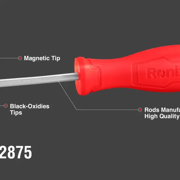 Plastic Handle Phillips Screwdriver 6x125mm-1color