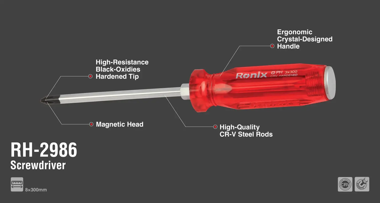 Hammering Screwdriver 8*300mm-Phillips