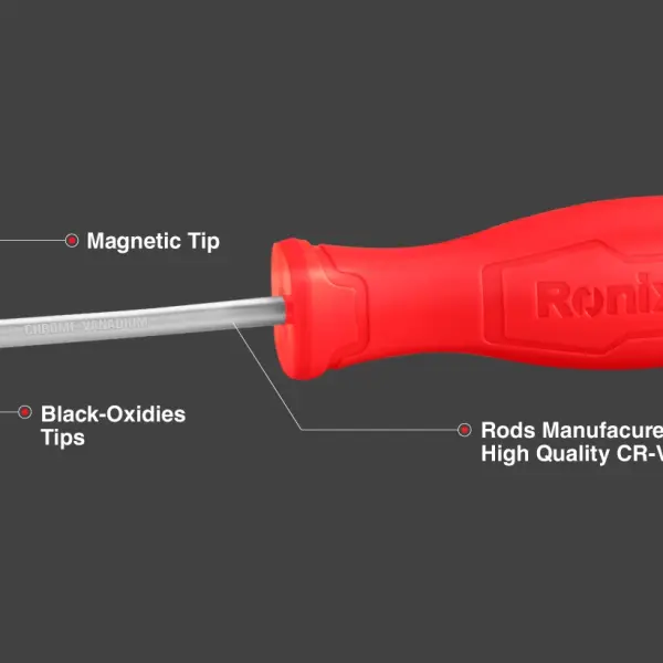 Plastic Handle Phillips Screwdriver 5x100mm-1color