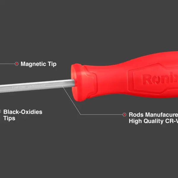 Plastic Handle Slotted Screwdriver 5x150mm-1color