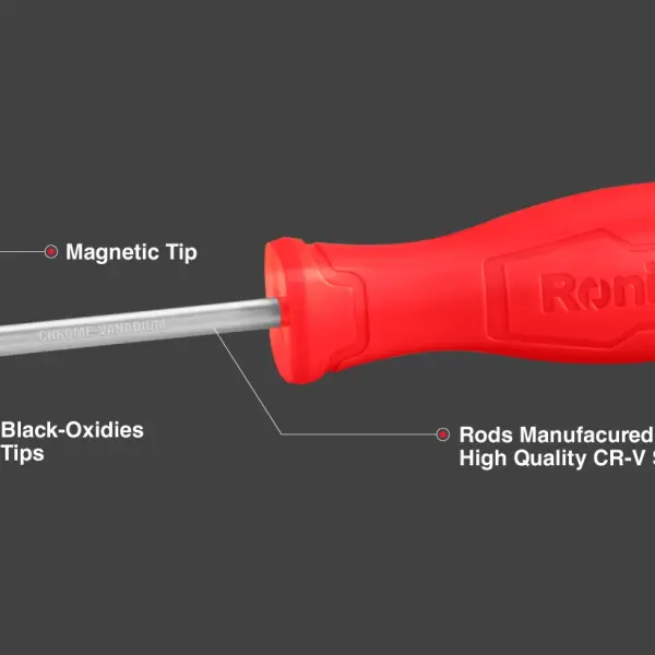 Plastic Handle Slotted Screwdriver 5x125mm