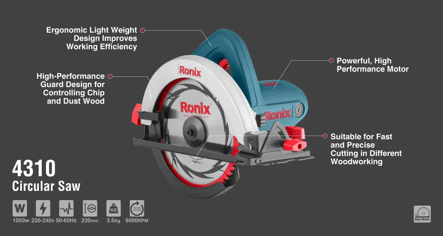 Circular Saw-180mm/1050W