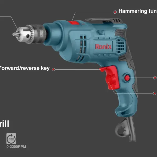 Electric Impact Drill 450W-10mm -Keyed