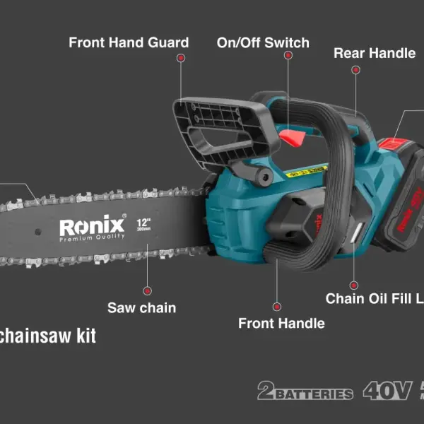 40V Brushless Cordless chainsaw kit 30cm