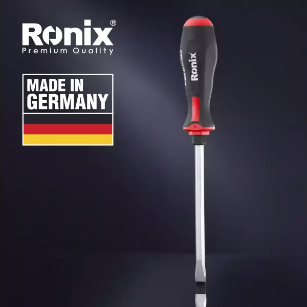 TPR Handle Slotted Hammer Screwdriver 9*150 - German