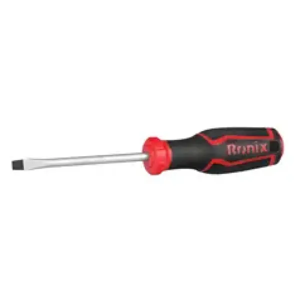Plastic handle Slotted Screwdriver 6x100mm