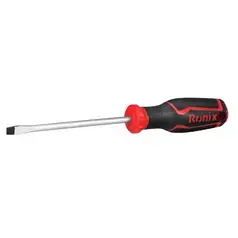 Plastic handle Slotted Screwdriver 6x125mm
