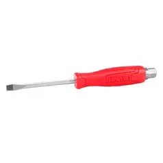 Plastic Handle Slotted Hammer Screwdriver 6x150mm